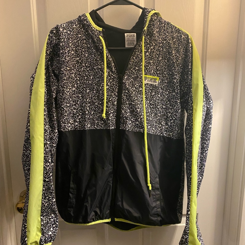 Pink rain jacket